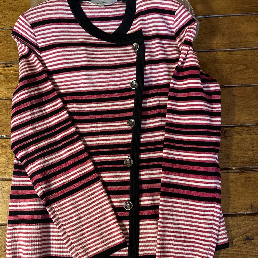 Misook knit jacket long sleeve